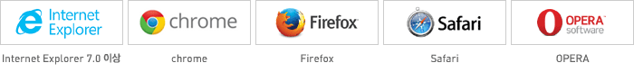 å  ȭ  - Internet Explorer 7.0̻, chrome, Firefox, Safari, OPERA